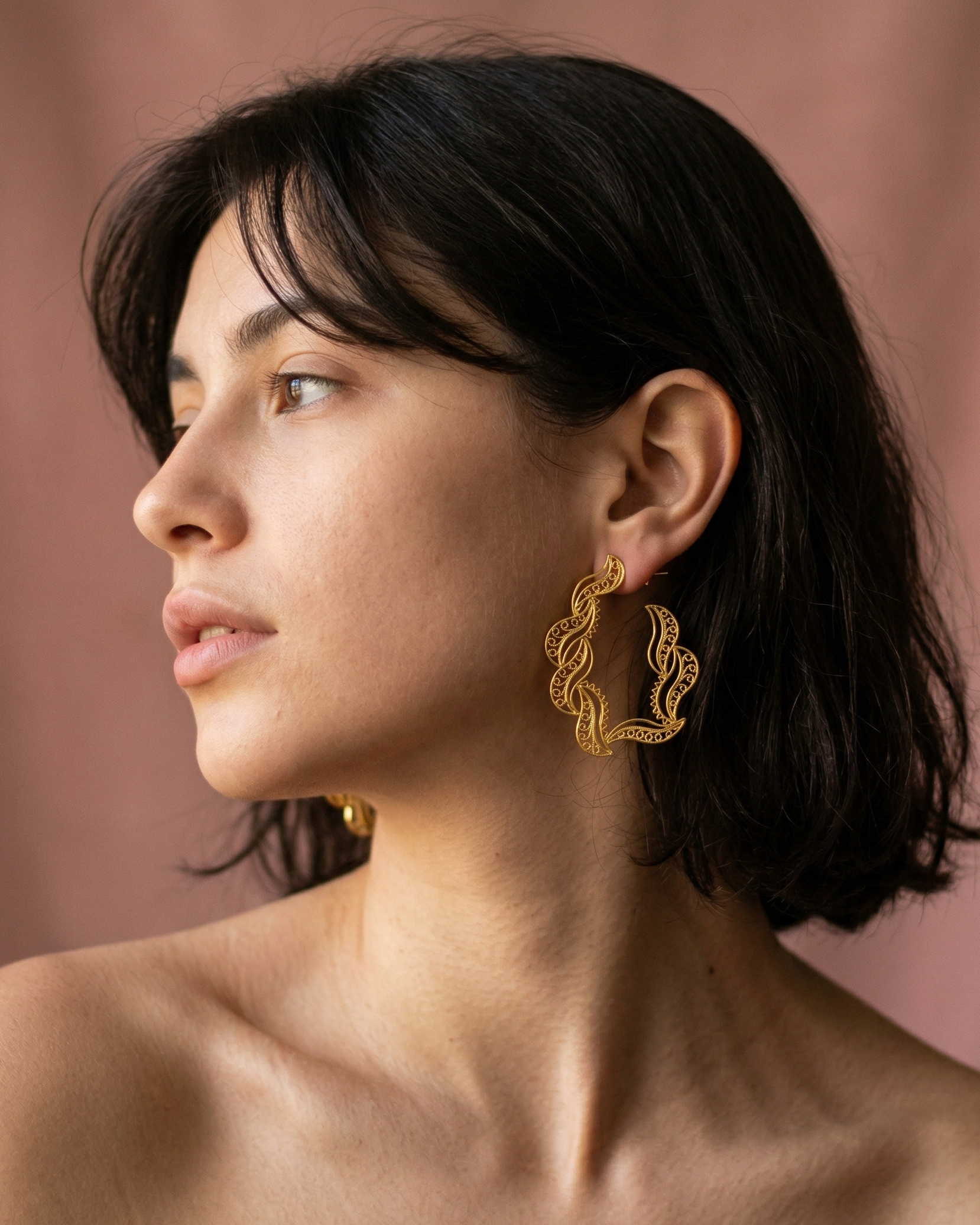 Pendientes Statement en Filigrana