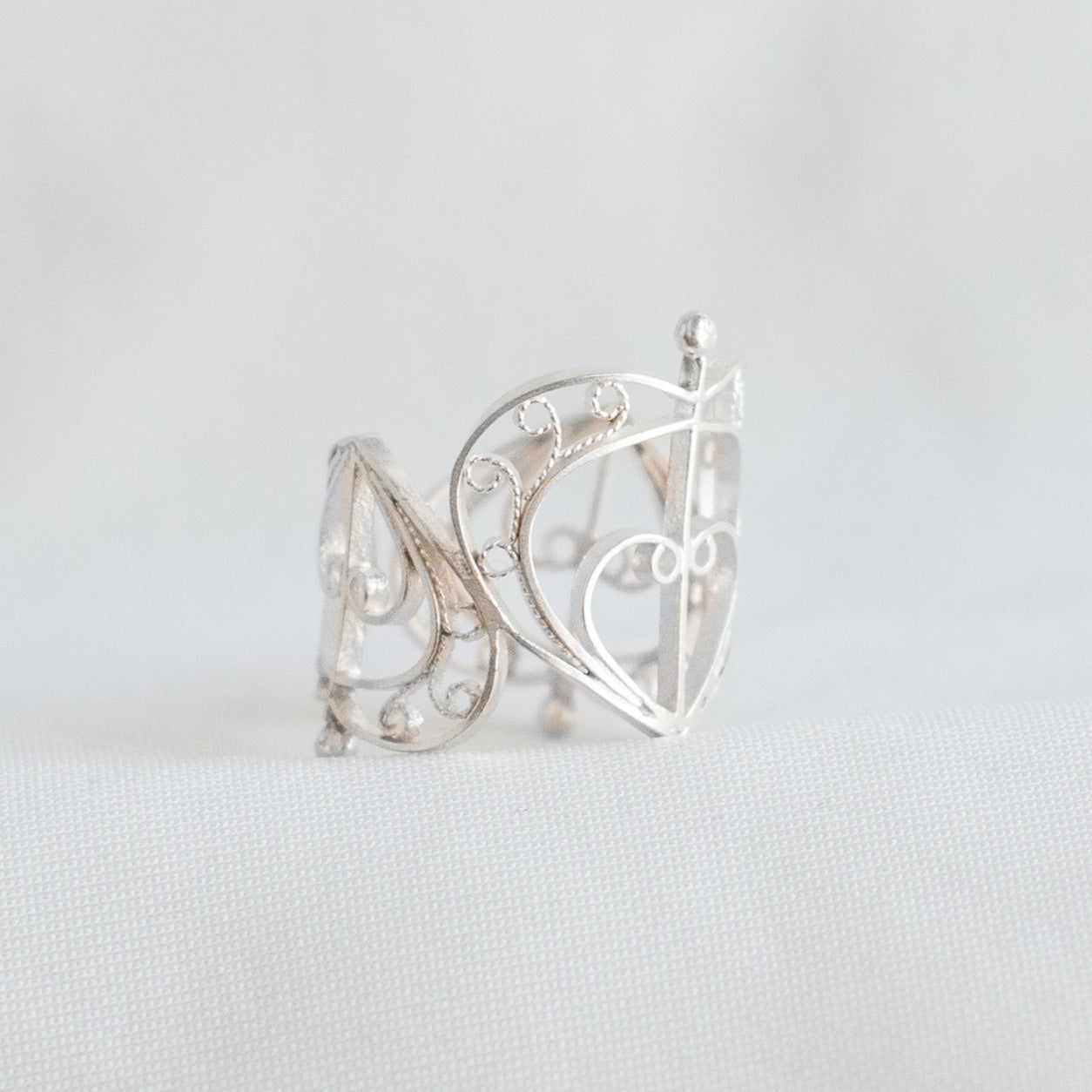 Anillo Abierto Tres Latidos en Filigrana de Mompox