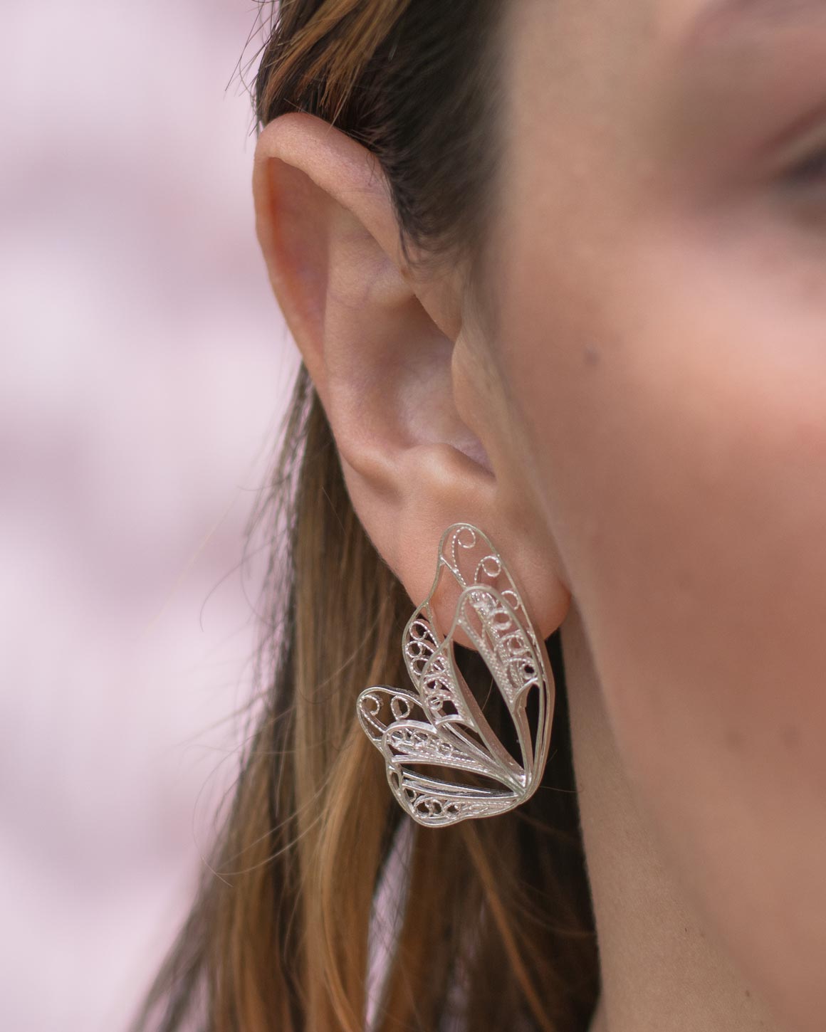Pendientes Mariposa Doble en Filigrana