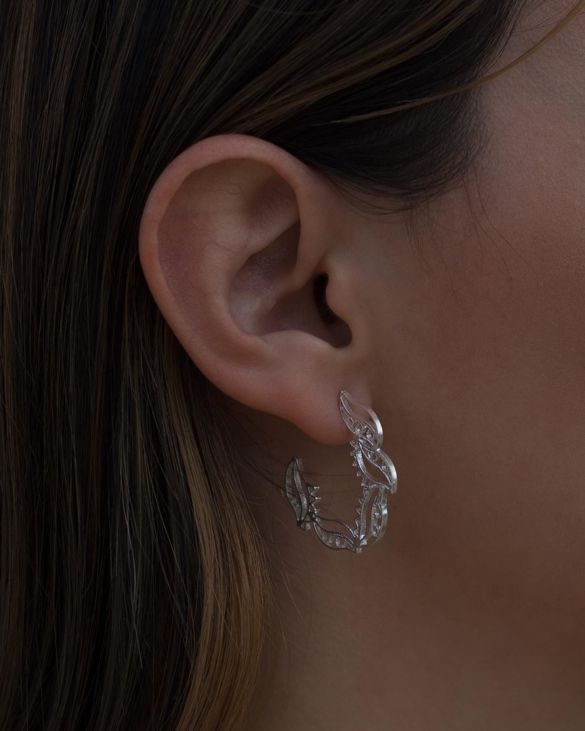 Pendientes aro Charis Mini en Filigrana