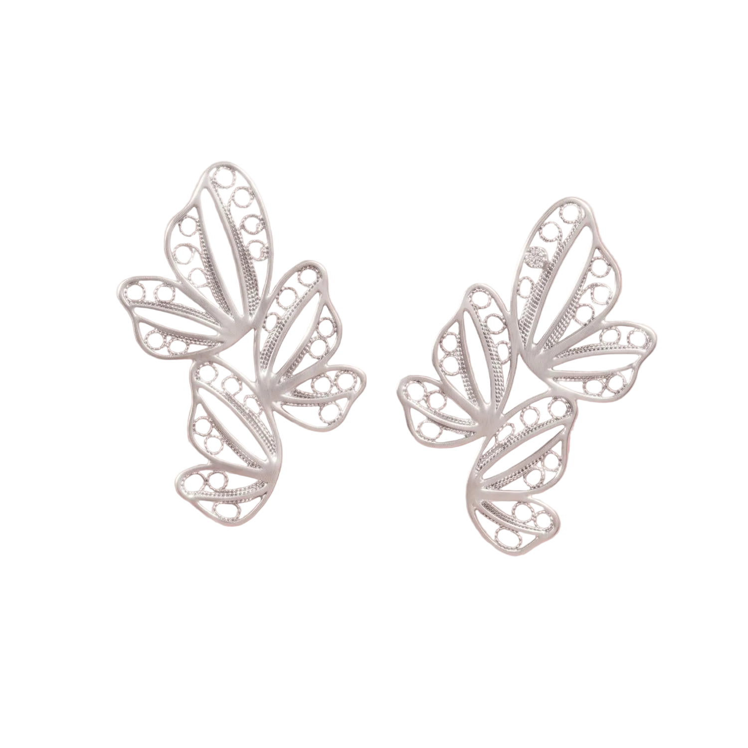 Pendientes Mini Percha Mariposa Alada en Filigrana