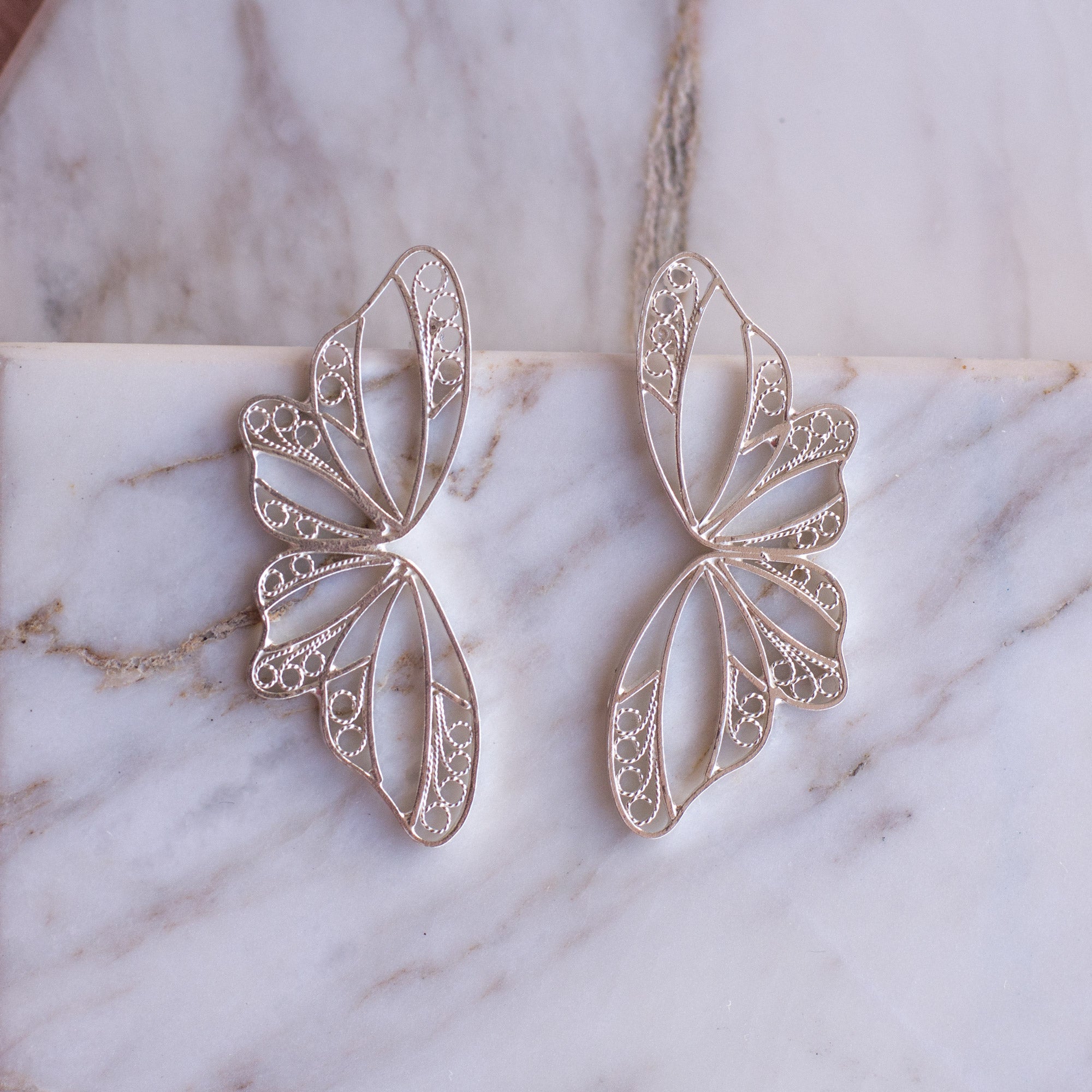 Pendientes Mariposa Alada en Filigrana Pequeños