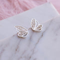 Pendientes botón Mini Media Mariposa en Filigrana de Mompox