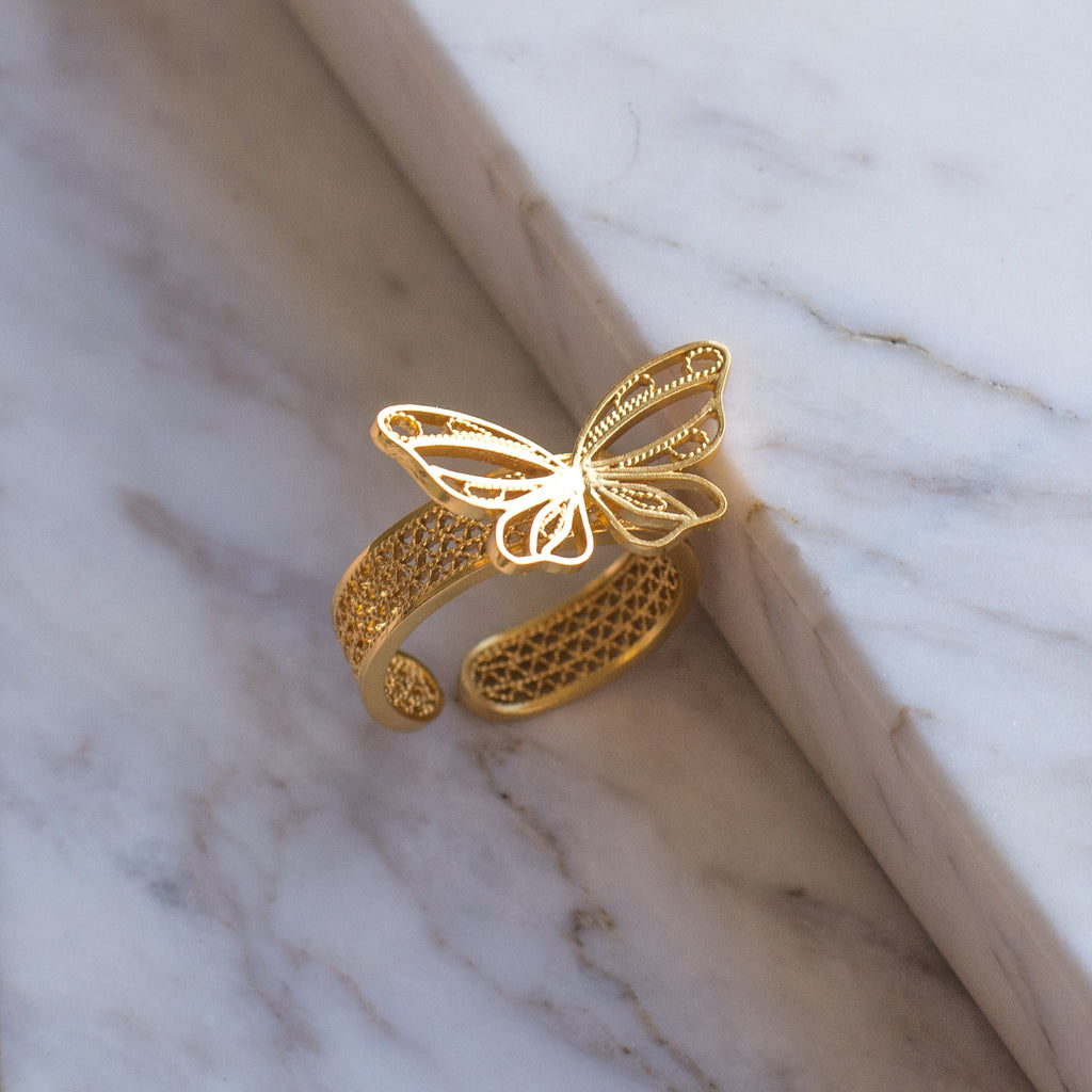 Anillo Mariposa en Filigrana