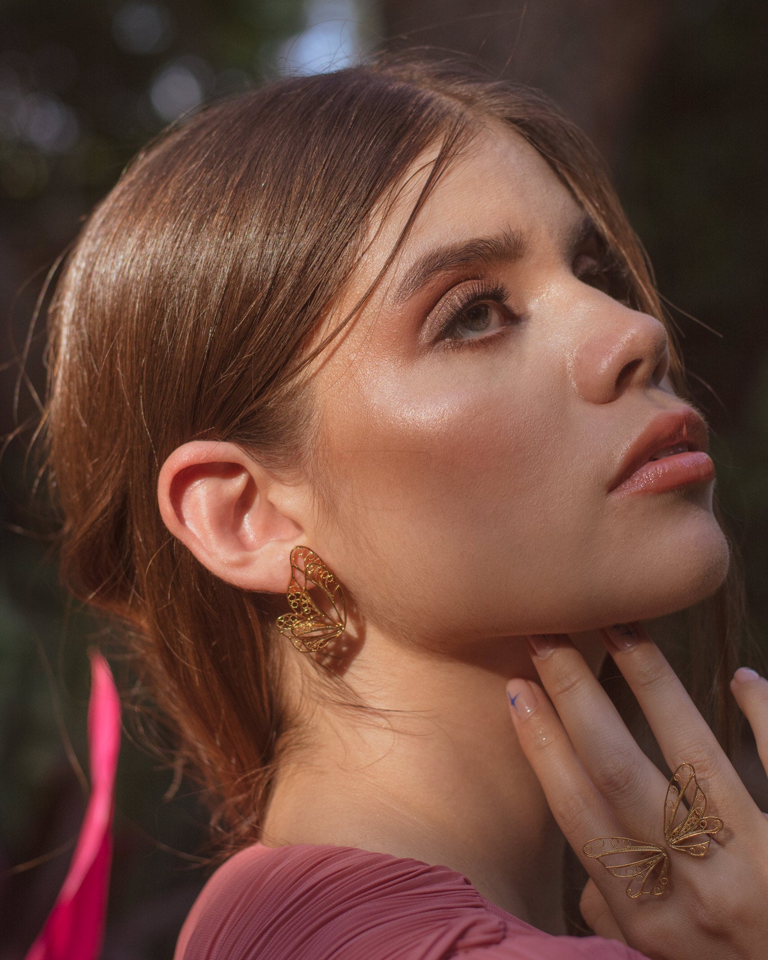 Pendientes Mariposa Doble en Filigrana