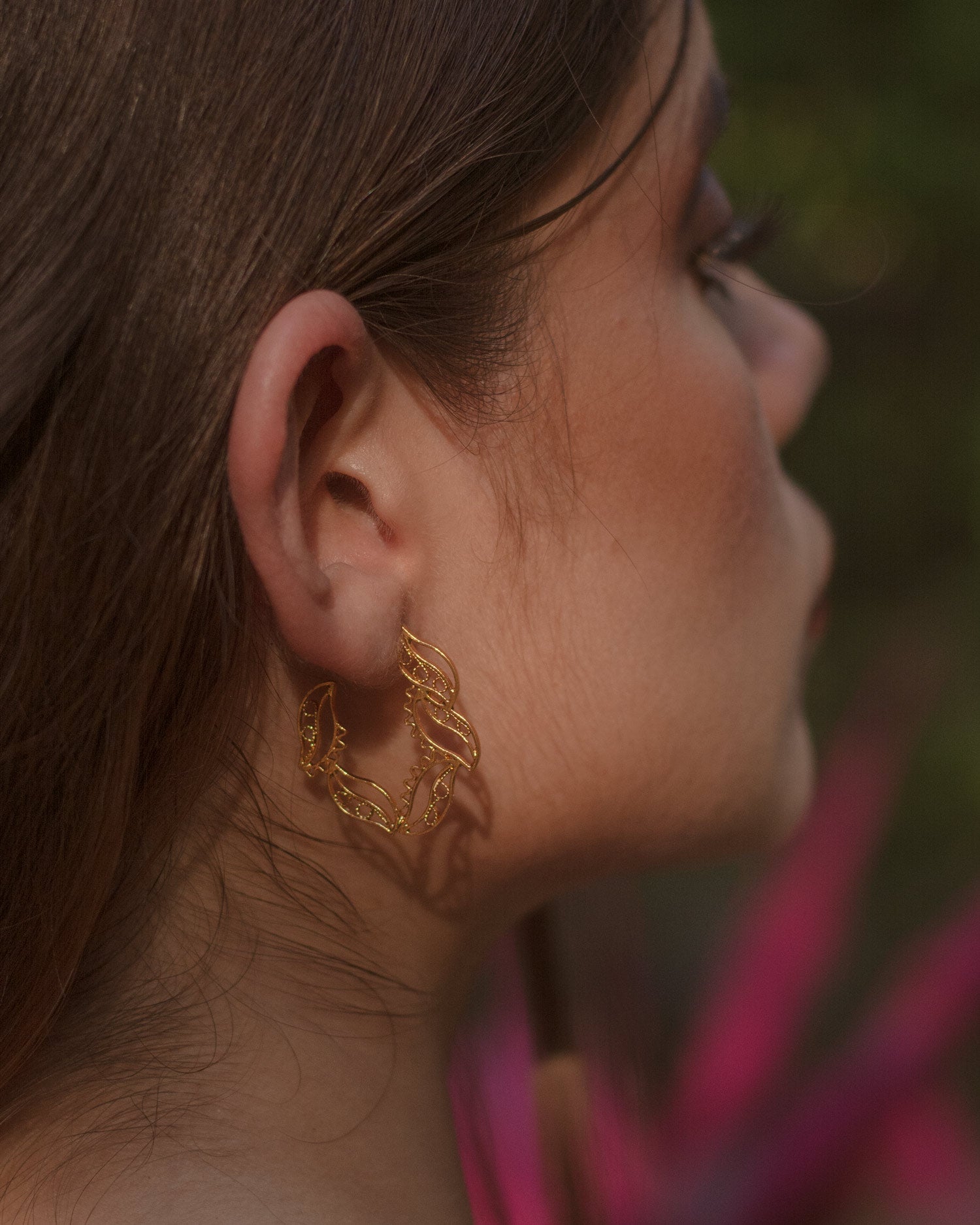 Pendientes aro Charis Mini en Filigrana