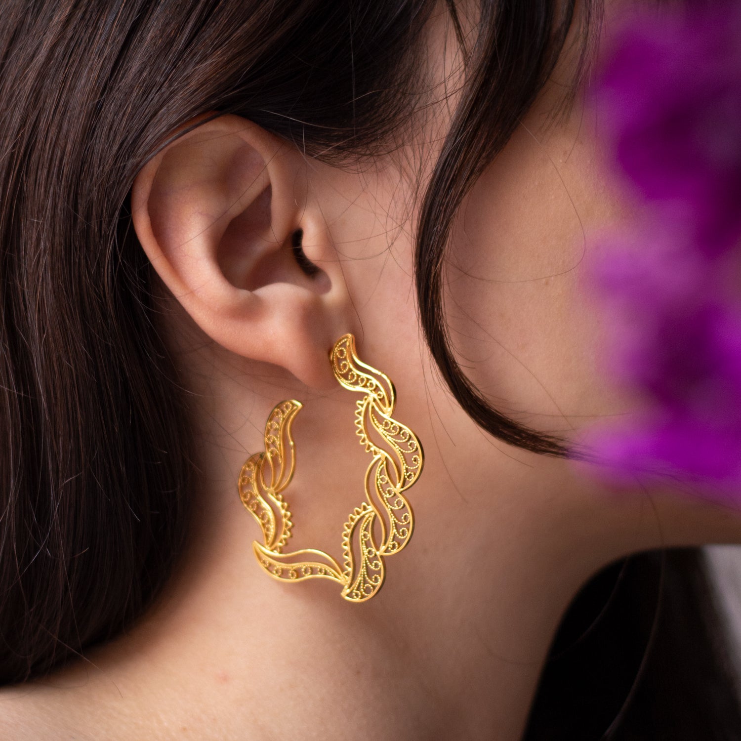 Pendientes de filigrana momposina en plata . Parte de la colección FW'19 ELYSIA,Filigree Jewelry. #IAMDAILA.