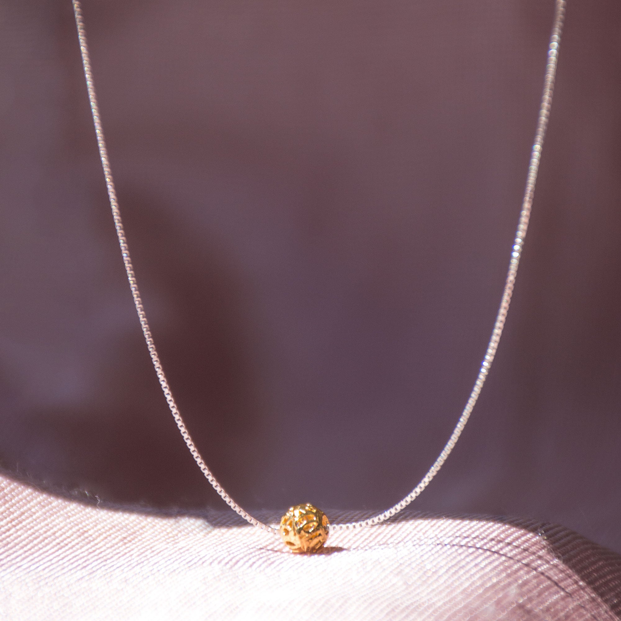 Collar Esfera Mini en Filigrana de Mompox