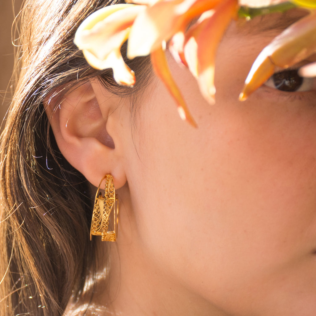 Pendientes aro Iris en Filigrana