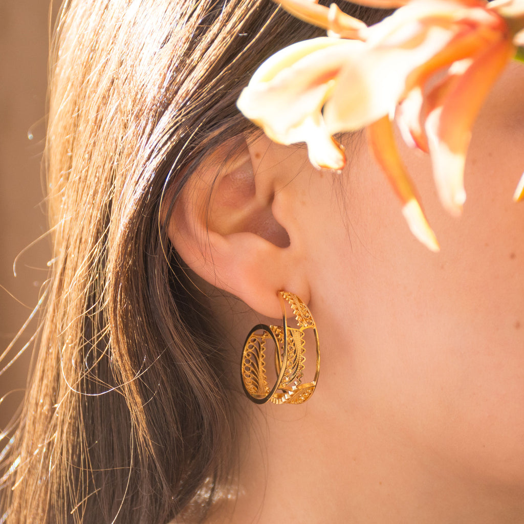 Pendientes aro Iris en Filigrana
