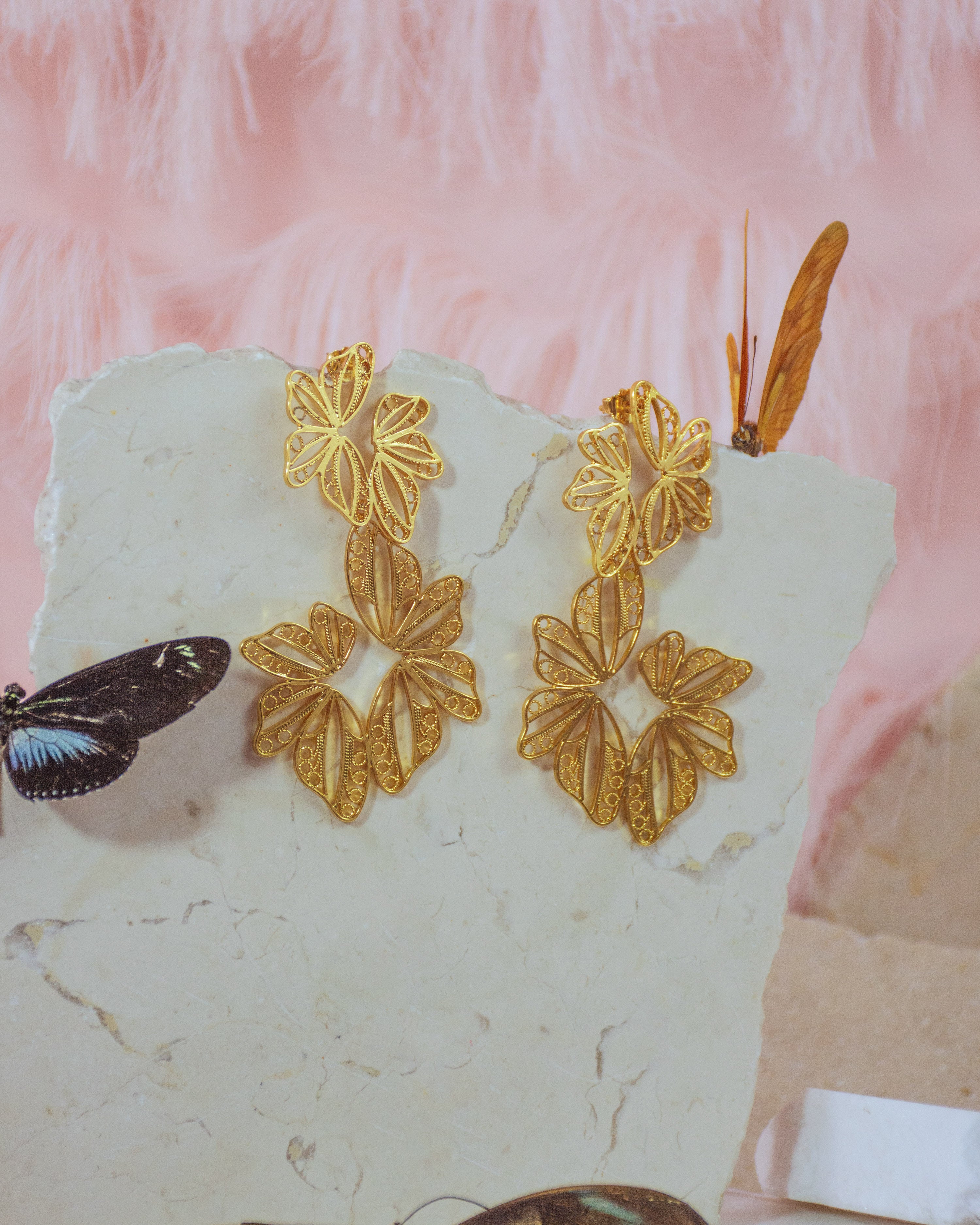 Pendientes Mariposas Macondianas en Filigrana
